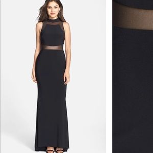 Betsy and Adam evening Jersey and mesh gown